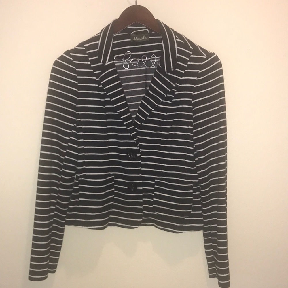 Maude black and white blazer